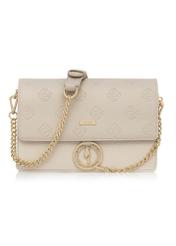 Cream women's handbag with monogram TOREC-0536C-12(Z25) - front product view on white background.