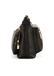 Black leather women's handbag TORES-1161-99(Z25)