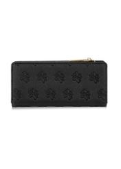 Large black ladies wallet with embossing POREC-0363-99(W24)-04