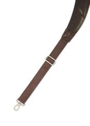 Brown leather men's bag TORMS-0483-89(Z25), view of the product strap on a white background.