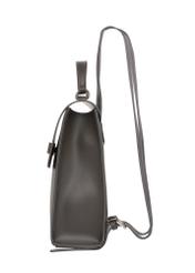 Elegant graphite women's backpack TOREC-1281-9D(Z26) - side product view, on a white background.