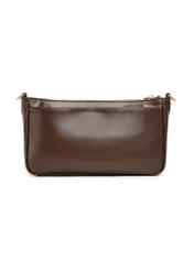 Brown women's shoulder bag TOREC-1245-1H(Z26), product view from the back on a white background.