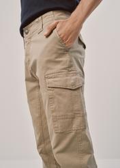 Beige men's cargo pants SPOMT-0091-24(Z23)-02