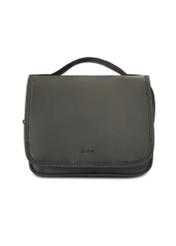 Men's cosmetic bag in dark gray color TORMN-0370-95(Z25), product view from the front on a white background.