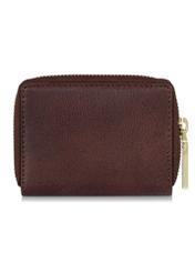 Women's small brown leather wallet PORES-0810A-88(Z23)-03