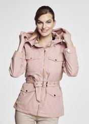 Women's spring jacket with belt KURDT-0170-34(W21)-01