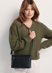 Black leather women's handbag TORES-0982D-99(Z25)