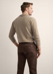 Men's camel wool sweater SWEMT-0197-1D(Z26), product view from the back on the model. Half of the silhouette visible.