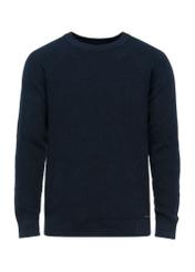 Navy blue men's cotton sweater SWEMT-0166-68(W25)-01