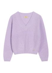 Light purple women's sweater SWEDT-0162-6A(Z26) - front product view, on white background.