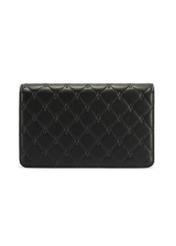 Small women's handbag in black TOREC-1178-9P(W26), product view from the back on a white background.