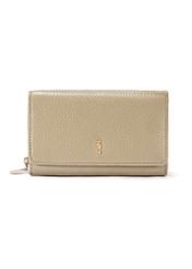 Beige leather medium women's wallet PORES-0801F-80(W25)-01