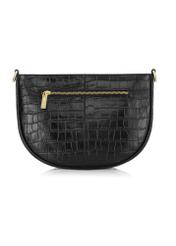 Leather medium women's croco handbag TORES-1022E-99(Z25), back view of the product on a white background.