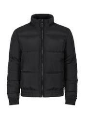 Men's black quilted jacket with stand-up collar KURMT-0306-99(Z23)-03