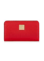 Red women's wallet with logo POREC-0362-42(W24)-01