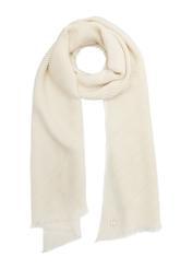 Light cream women's scarf SZADT-0179A-12(Z25), front product view on white background.