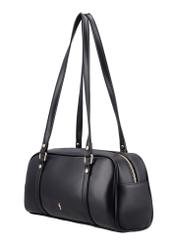 Black shoulder bag TOREC-1233-99(Z26), diagonal product view on white background.