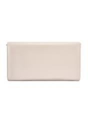 Cream clutch bag TOREC-1210-0B(W26) - product view from the back, on a white background.