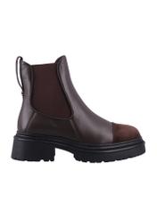 Dark brown women's Chelsea boots BUTYD-1345-1I(Z26), side view of the product on a white background.