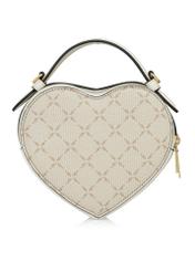 Beige handbag with heart-shaped monogram TOREC-1028-81(W25)-03