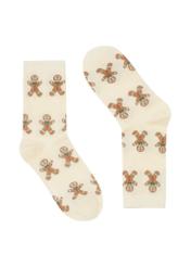 Women's socks with a Christmas pattern SKADT-0046A-12(Z24)-01