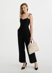 Black women's jumpsuit KOBDT-0011-99(W25)-01