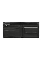 Black men's leather wallet PORMS-0659-99(Z25) - top view of the product on a white background.