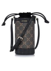 Brown women's handbag with monogram TOREC-0895-98(W24)-01