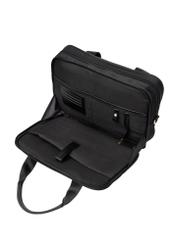 Black laptop bag TOREN-0352-99(Z26), product view inside on white background.