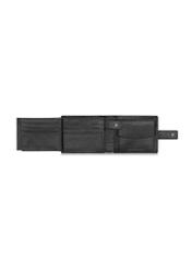 Men's leather wallet with snap closure PORMS-0536A-99(Z25) - top view of the open product on a white background.