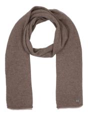 Beige women's cashmere scarf SZADT-0093-1B(Z26), front product view on white background.