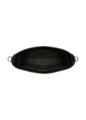 Black women's shoulder bag TOREC-1262-9F(Z26) - product view from above, on a white background.
