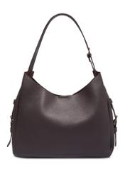Brown shoulder shopper bag TOREC-1366-1I(Z26), back view of the product on a white background.