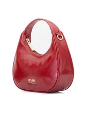 Red leather hobo bag TORES-1216-4B(W26), diagonal product view on white background.