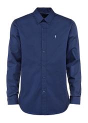 Blue cotton men's shirt KOSMT-0342-61(W25)