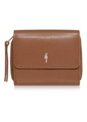 Women's small brown leather wallet PORES-0849-79(W23)-01