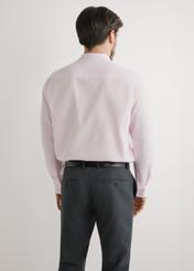 Light pink cotton men's shirt KOSMT-0326-5A(W26), back view of the product on the model. Half of the silhouette visible.
