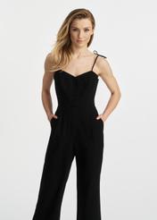Black women's jumpsuit KOBDT-0011-99(W25)-02