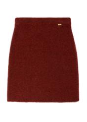 Red Alpaca Wool Pencil Skirt SPCDT-0139-3D(Z26)
