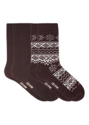 Two-pack of men's winter socks ZESMT-0070-00(Z26), front view of the set on a white background.