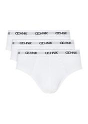 Three-pack of white men's briefs ZESMS-0003-11(Z24)-01