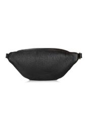 Women's leather black waist bag TORES-0894D-99(Z25) - product view from the back on a white background.