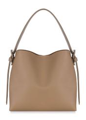 Beige imitation leather shopper bag TOREC-0903-81(W24)-04