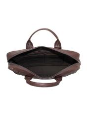 Brown leather men's bag TORMS-0459-1H(Z26), product view inside on white background.