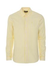 Men's yellow striped shirt KOSMT-0284-21(W23)-03