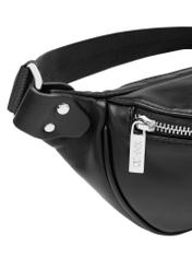 Women's waist bag in black TOREC-1131-99(W26), close-up of the product detail on a white background.