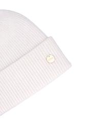 White women's cap CZADT-0206-0A(Z26) - close-up of detail, on white background.
