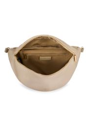 Beige large women's bag TOREN-0345-1A(W26) - product view from above, on a white background.
