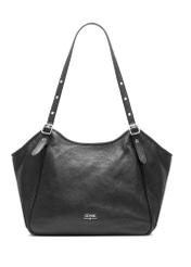 Black leather large women's handbag TORES-1042D-99(Z25), front product view on white background.
