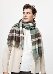 Men's winter scarf in check SZAMT-0080-51(Z24)